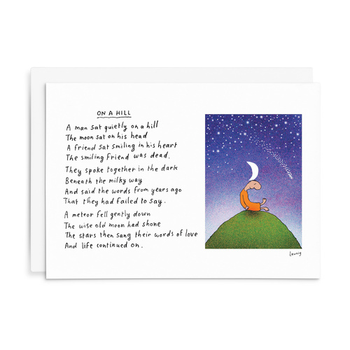 L054 - On A Hill. - Leunig Greeting Card