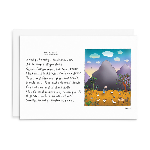 L062 - Wish List. - Leunig Greeting Card