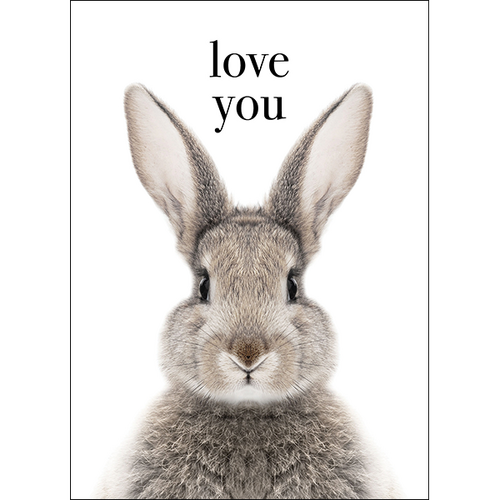 M128 - Love You - Animal Greeting Card