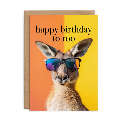 M151 - Happy Birthday to roo - Kangaroo Birthday Card