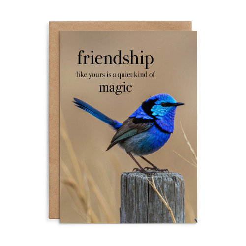 M175 - Friendship like yours is a quiet kind of magic. - Animal Friendship Card