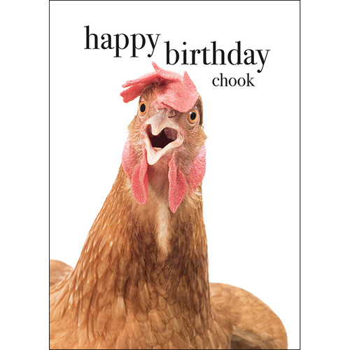 M79 - Happy Birthday Chook - Animal greeting card