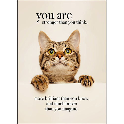 M087 - You Are Stronger Than You Think - Animal Greeting Card