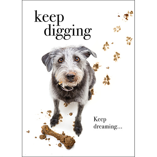 M93 - Keep digging. Keep dreaming - Animal greeting card