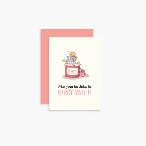 T371 - Berry Sweet - Twigseeds Mini Birthday Card 