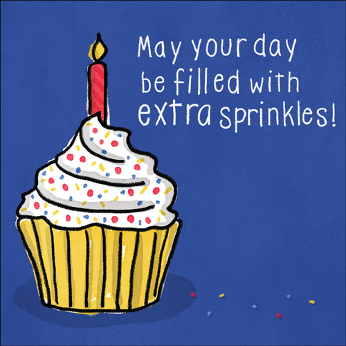TJ008 - Extra sprinkles mini birthday card
