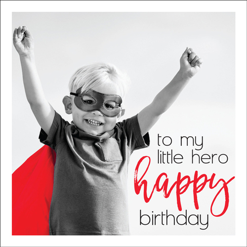TS002 - Little hero mini birthday card