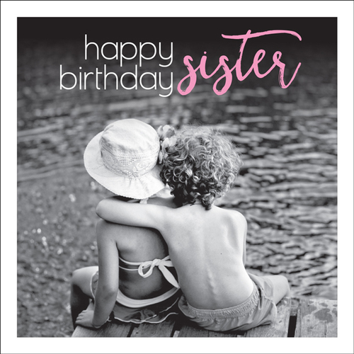 TS008 - Happy birthday sister mini greeting card