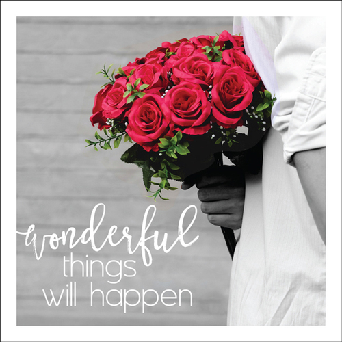 TS016 - Wonderful things mini inspirational greeting card
