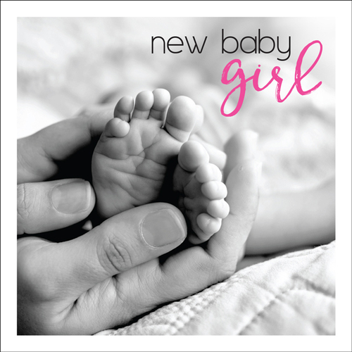 TS021 - Baby girl mini greeting card