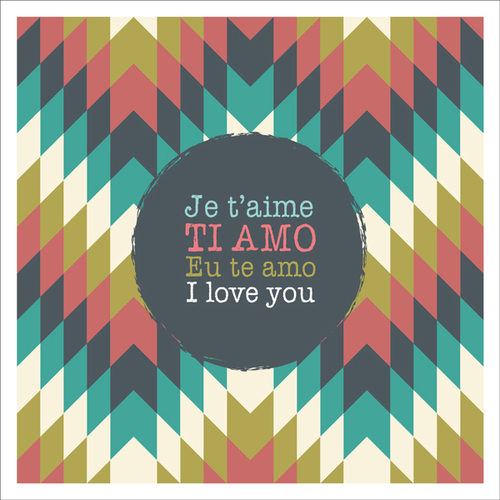 W003 - Je T'aime - Love Greeting Card